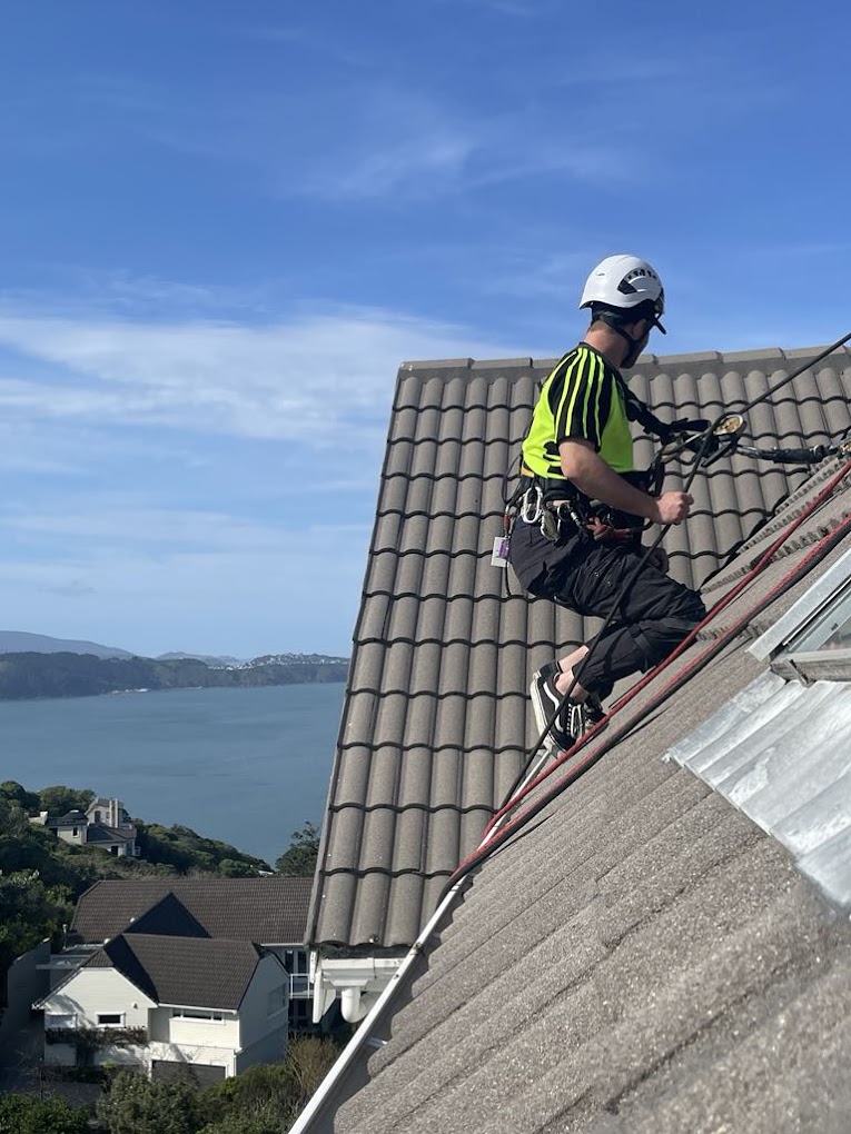 Roof assessment being performed
